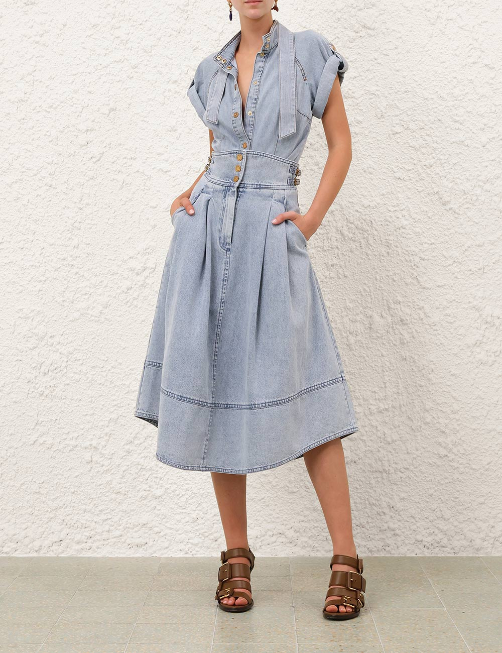 DENIM MIDI SKIRT - 2