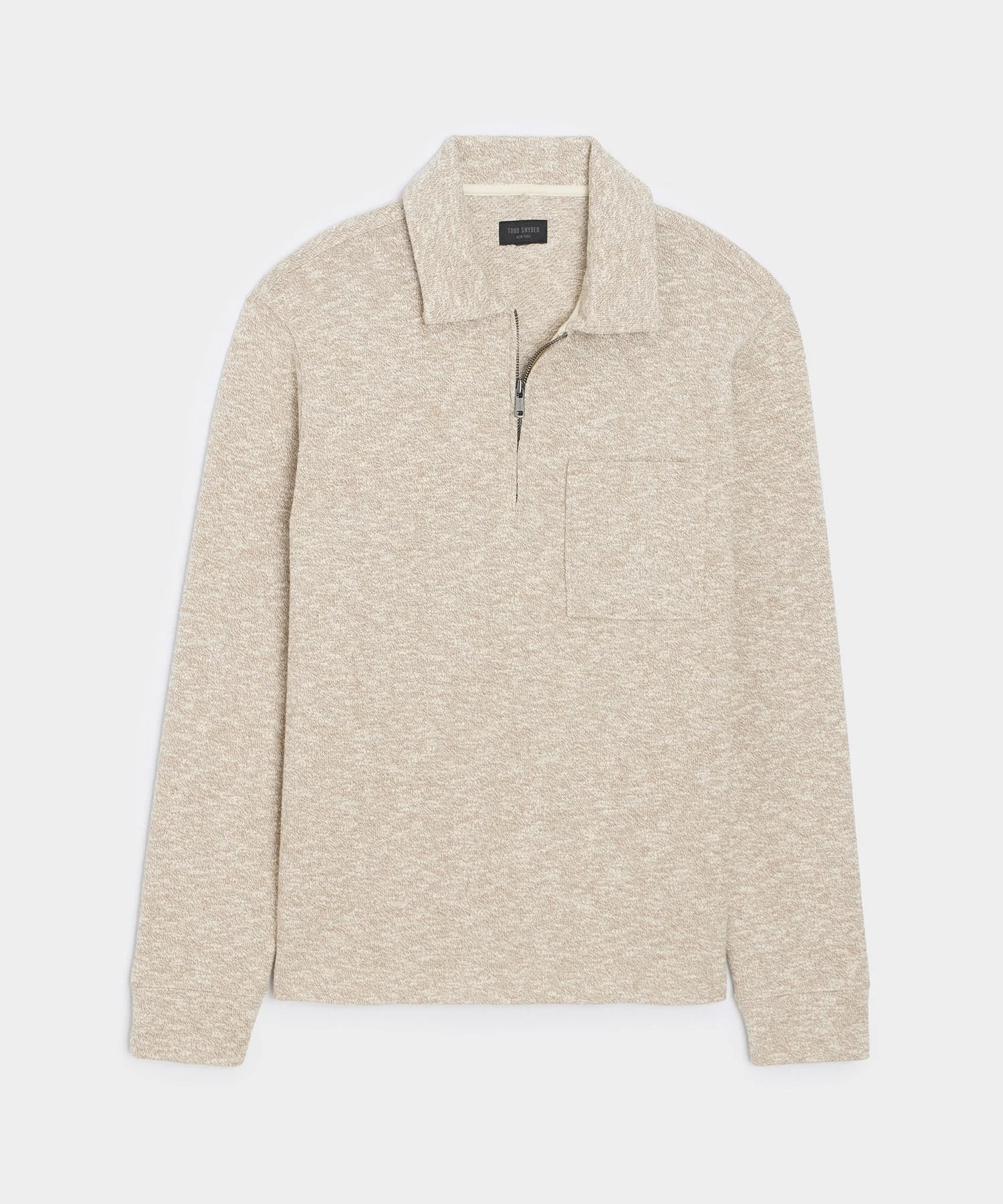 Heathered Quarter-Zip Polo - 1