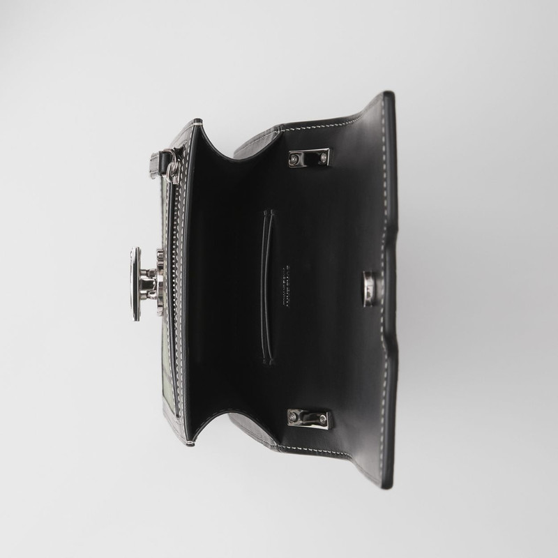 Check Cotton and Leather Robin Bag 6