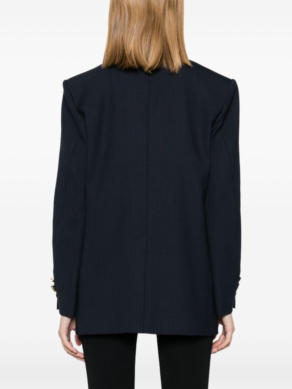 mirror-detail blazer - 4