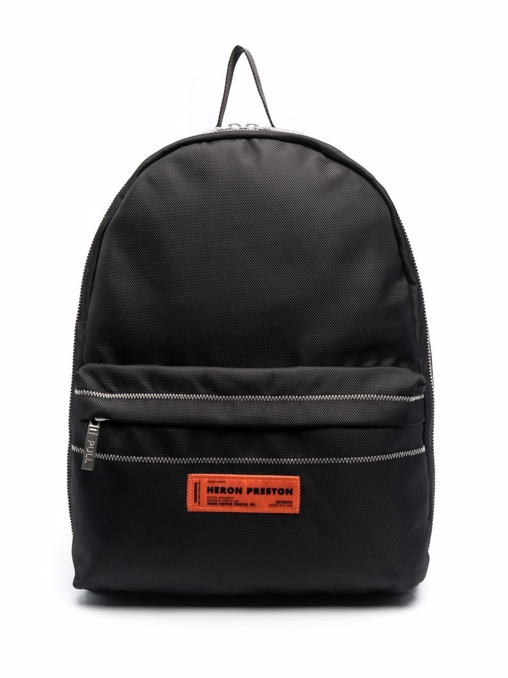 contrast-stitching logo backpack - 1