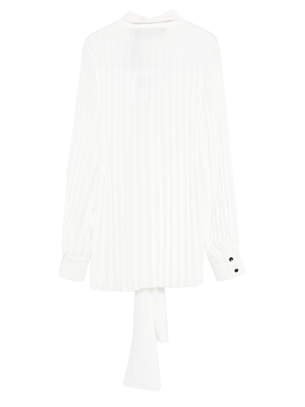 pleated tie-neck blouse - 2