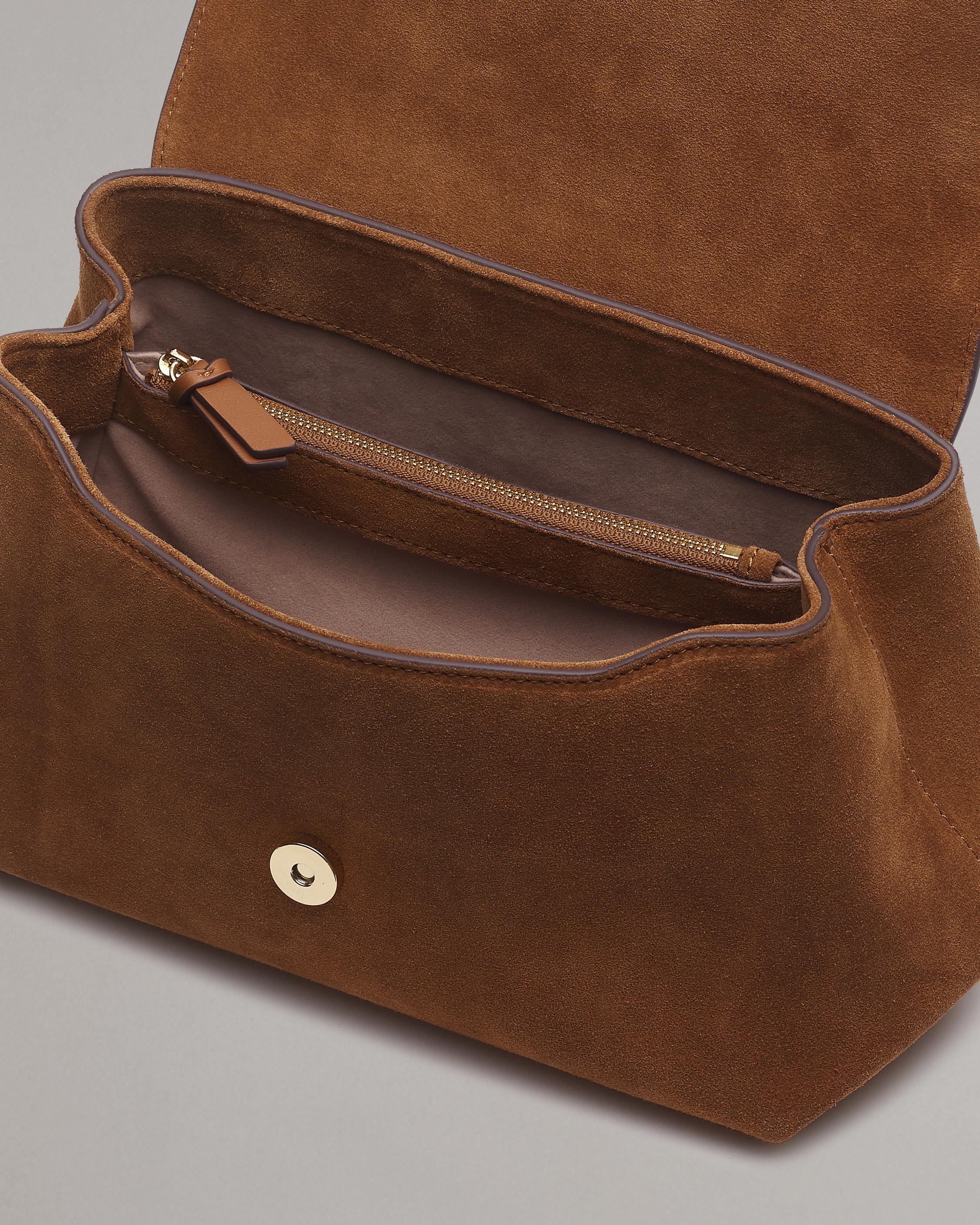 Realm Suede Top Handle Bag - 3