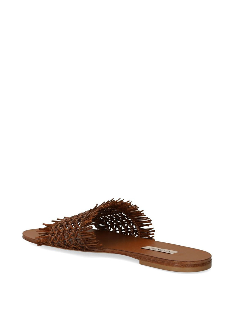 woven-design fringed sandals 4