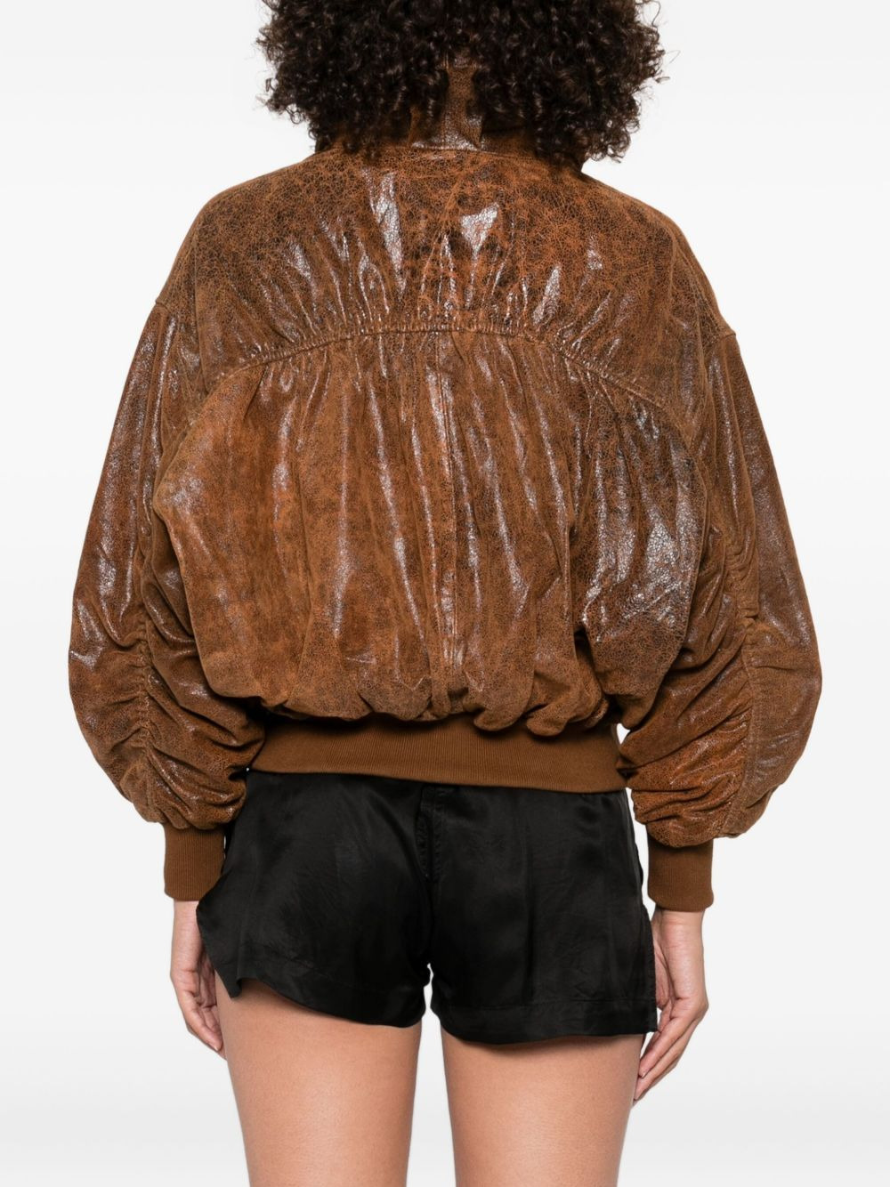 leather bomber jacket - 4