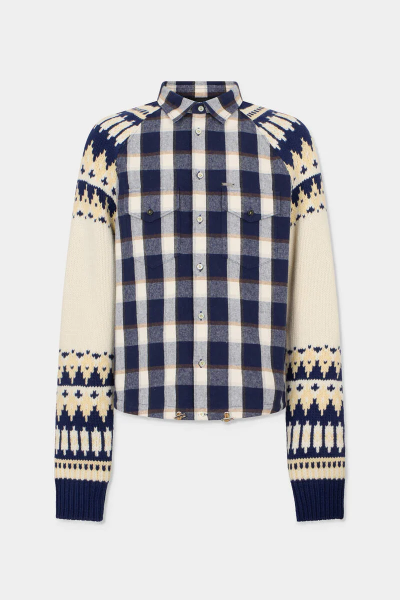 CLASSIC CHECK DRAWSTRING SHIRT - 1