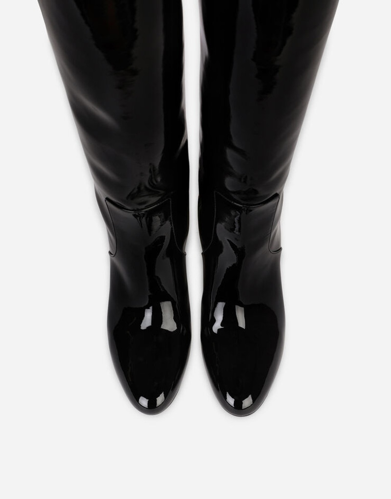 Patent leather boots with DG Karol heel 4