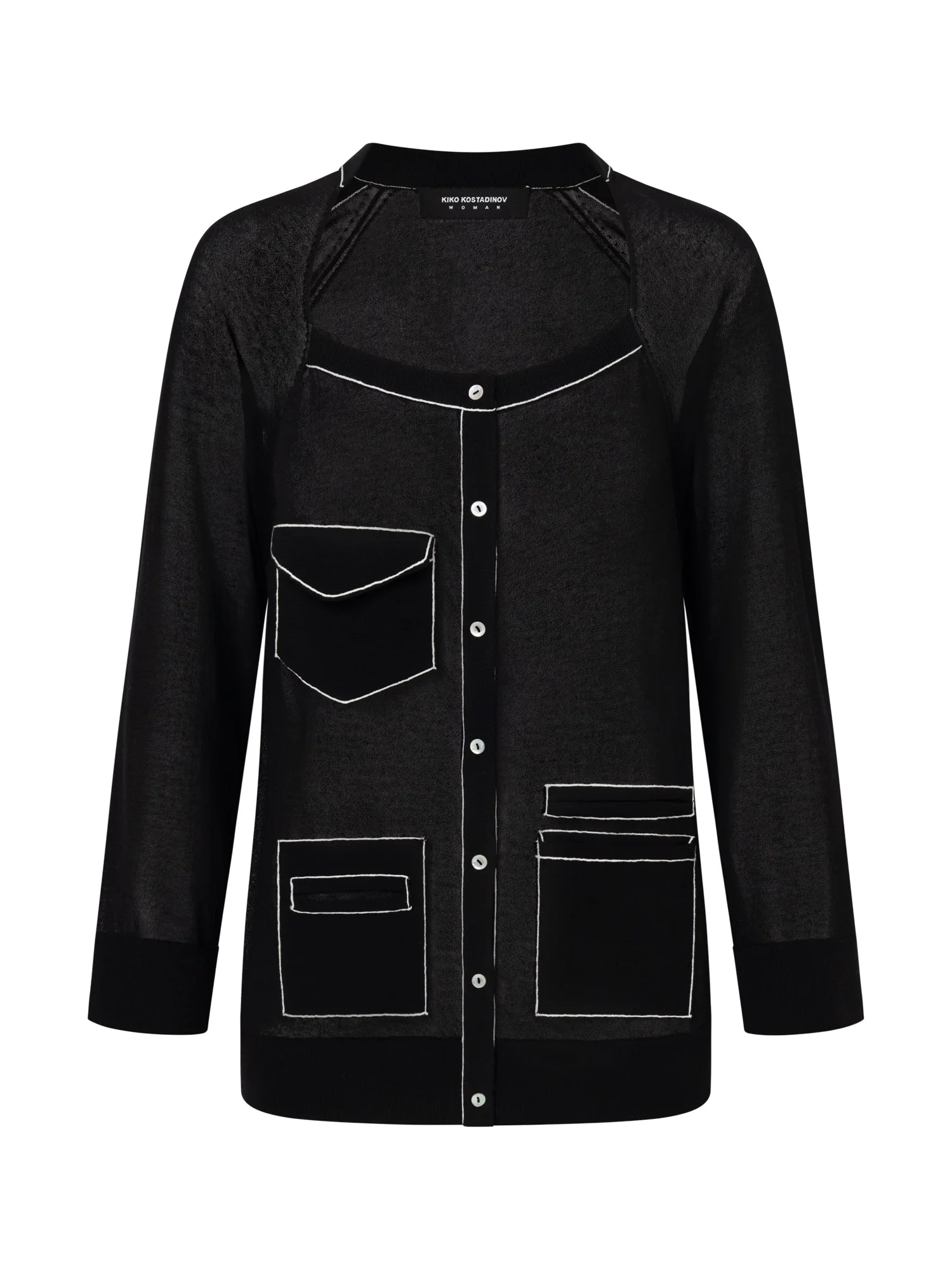 KREINER KNIT CARDIGAN - BLACK - 1