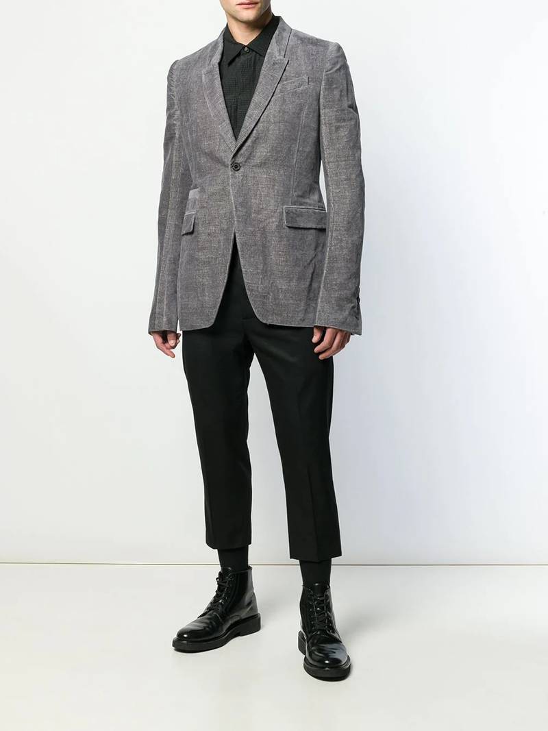 Rick Owens velvet blazer outlook