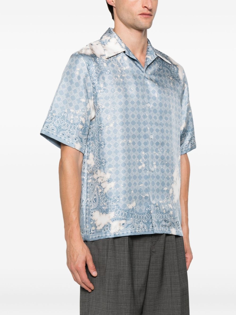 paisley-patterned silk shirt - 3