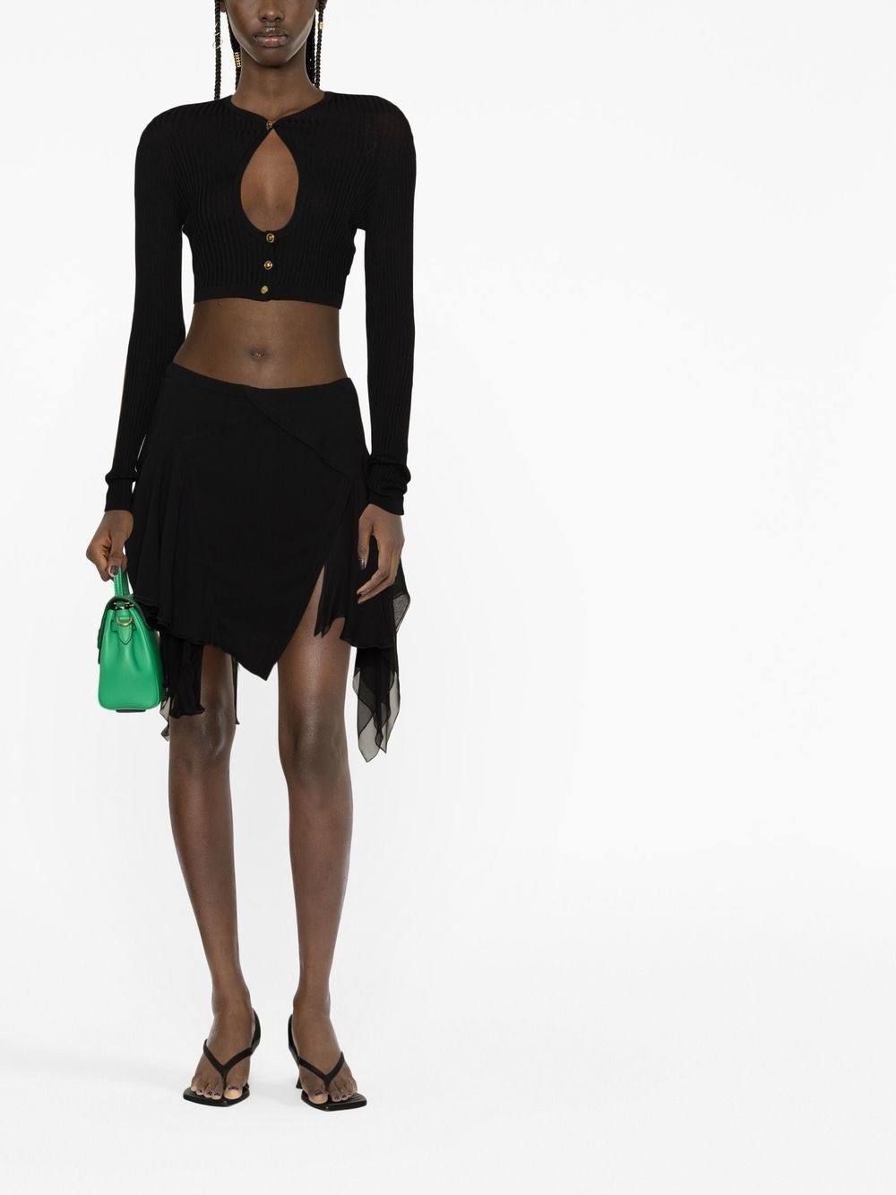 asymmetric pleated skirt - 2