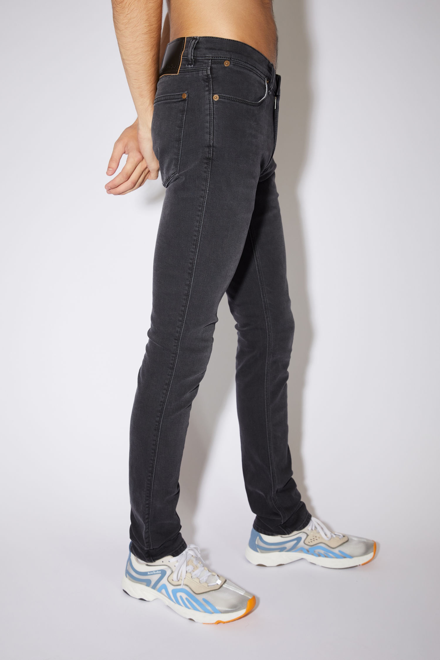 Slim fit jeans - Used black - 4