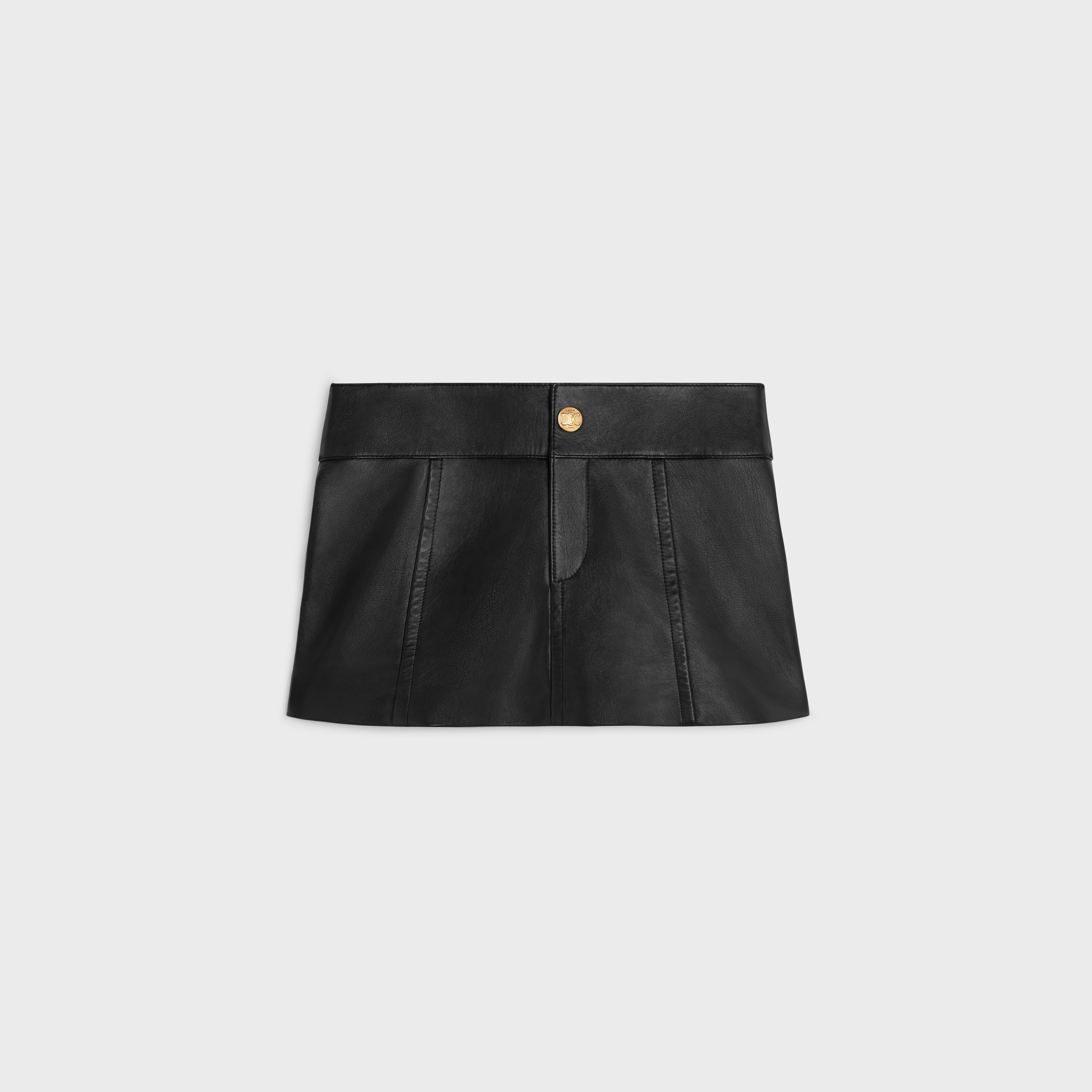 mini skirt in soft lambskin - 1