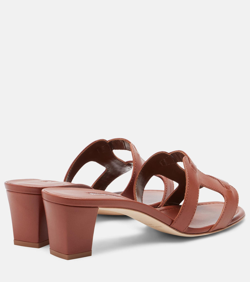 Manolo Blahnik Grellanu 50 leather mules outlook