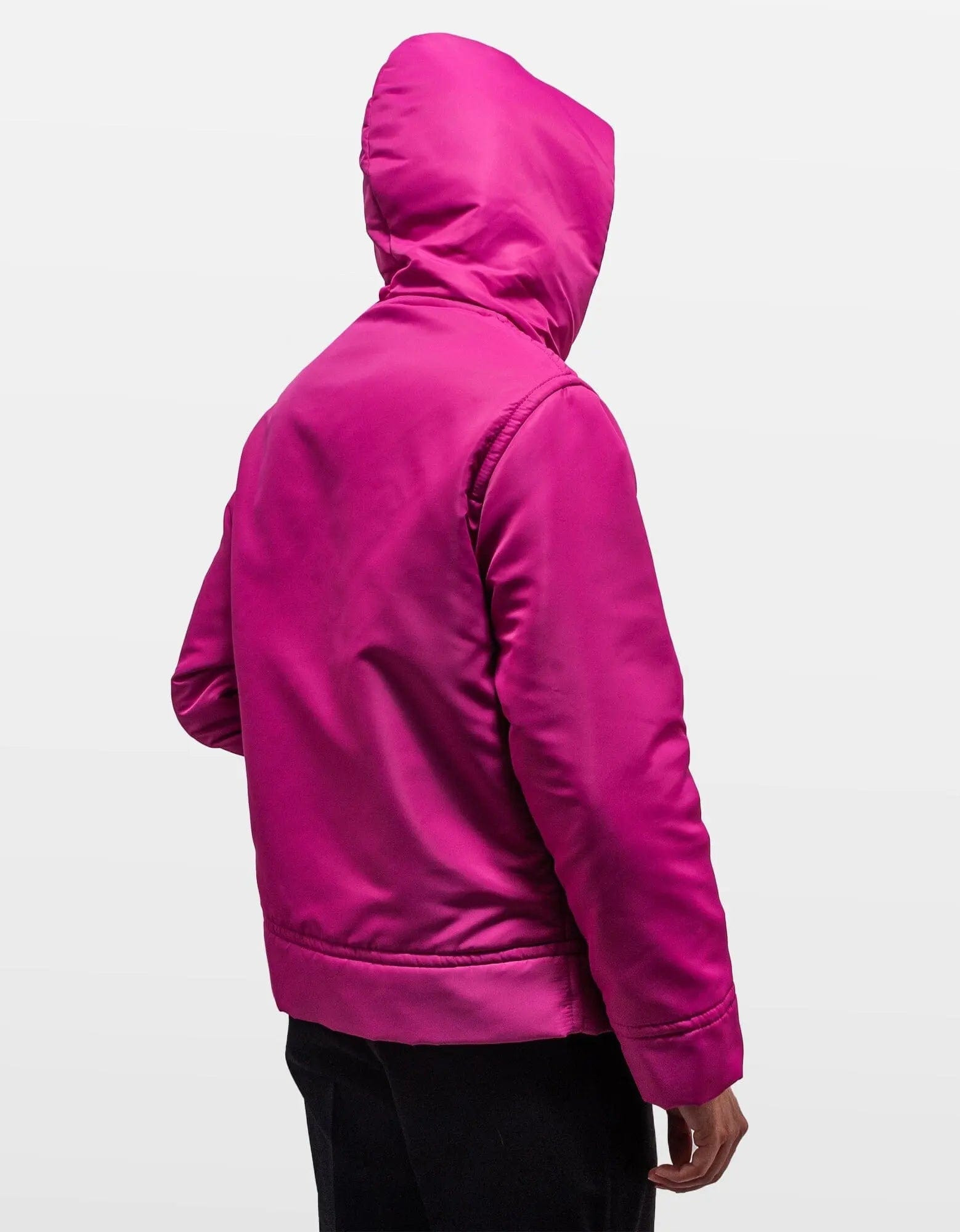 Valentino Pink PP Stud Detail Nylon Hoodie - 5
