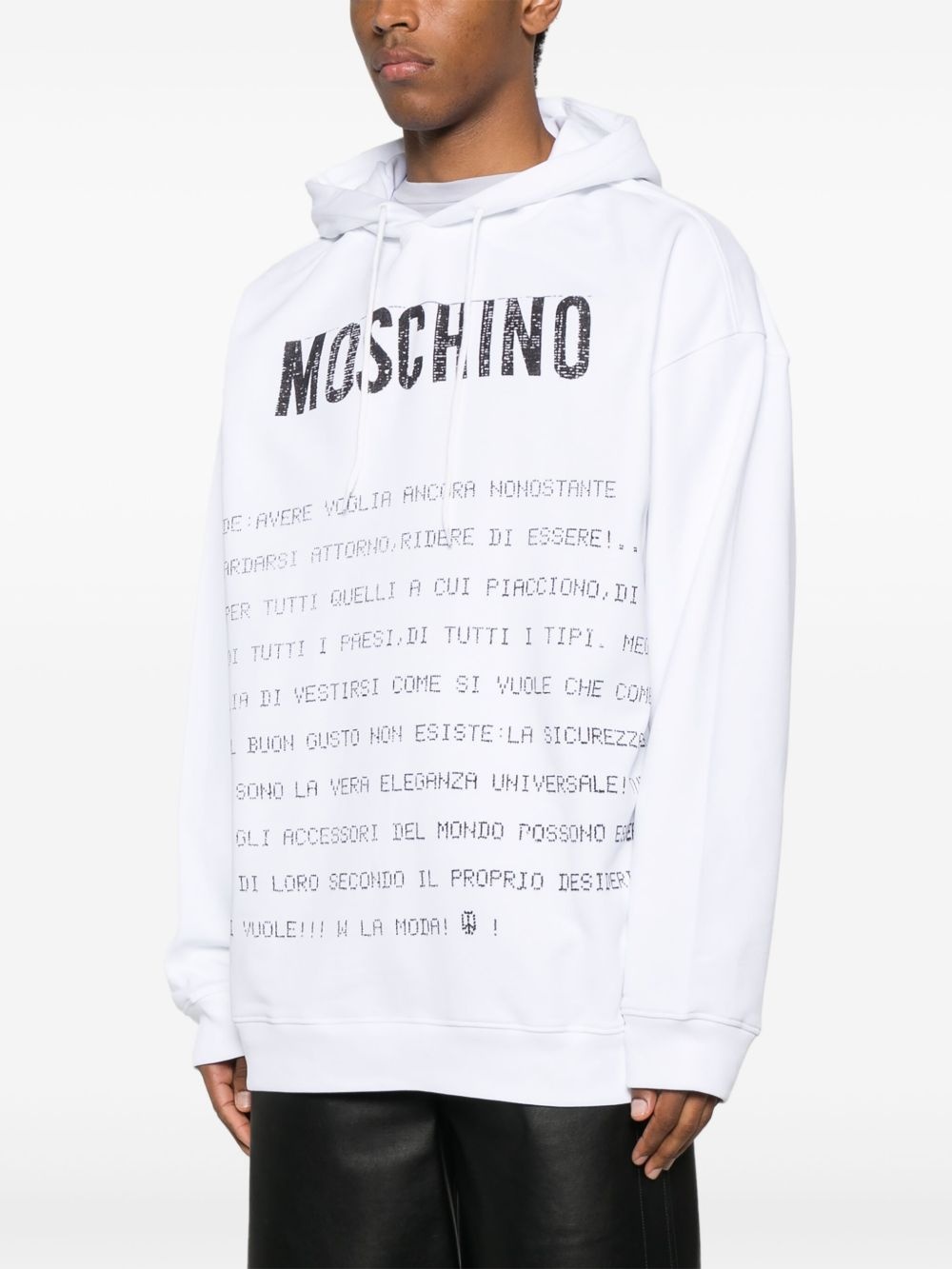 text-print hoodie - 3