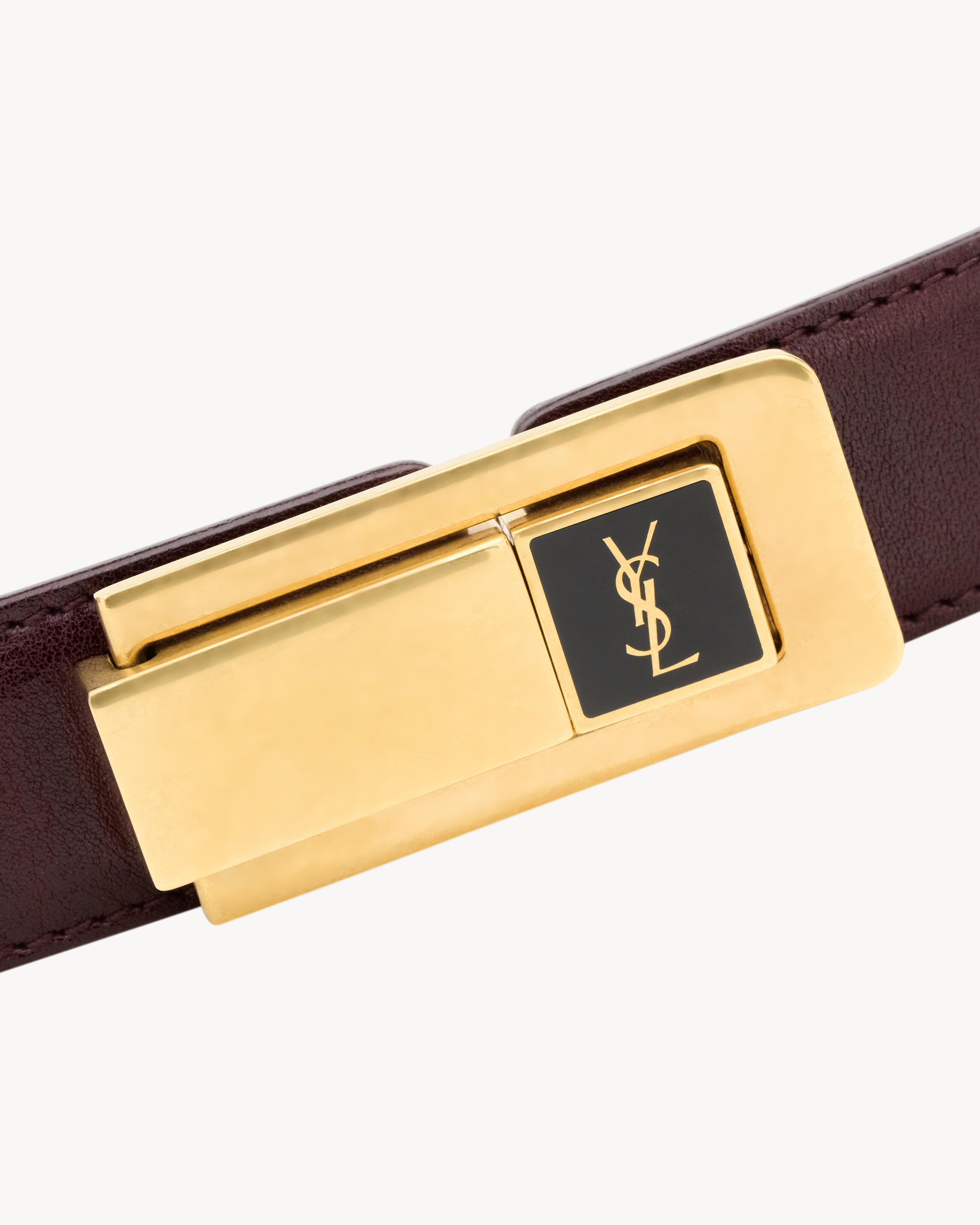 CHARNIERE BUCKLE BELT IN SMOOTH LEATHER - 3