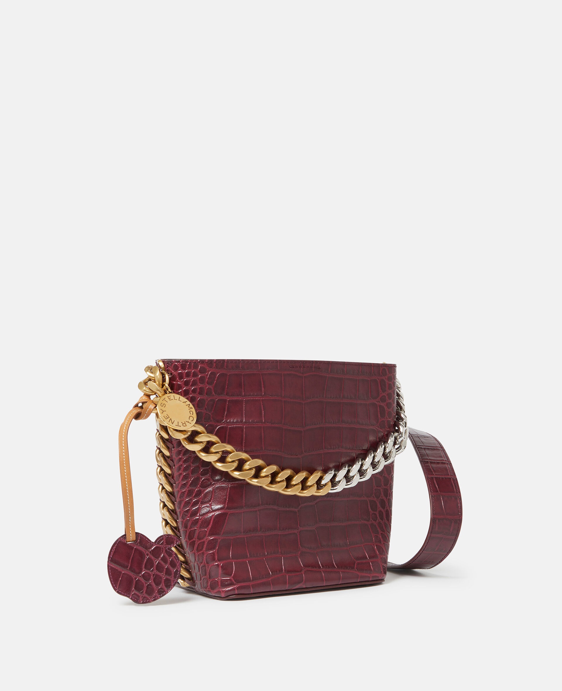 Frayme Croc-Effect Embossed Bucket Bag - 3