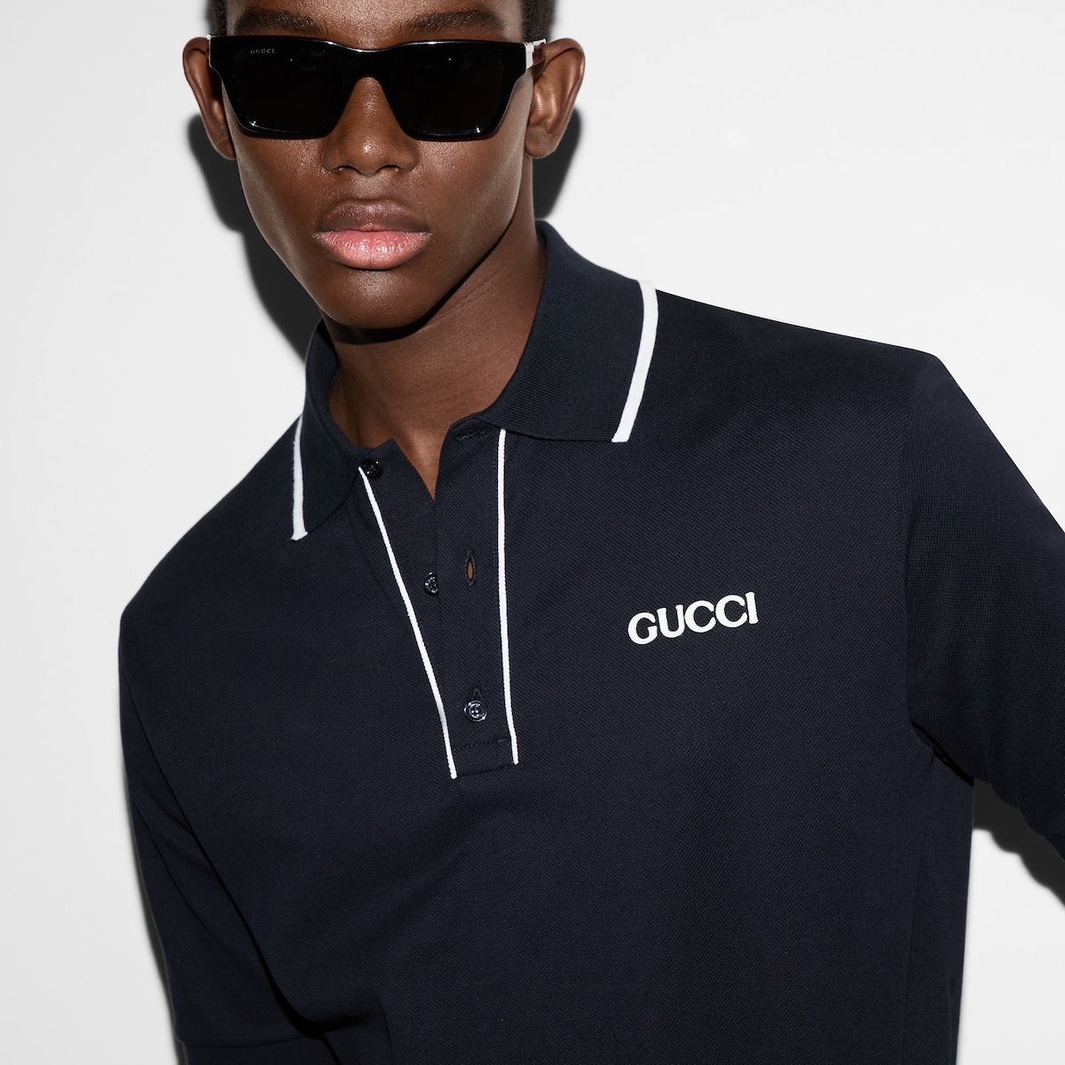 Embroidered cotton piquet polo shirt - 5