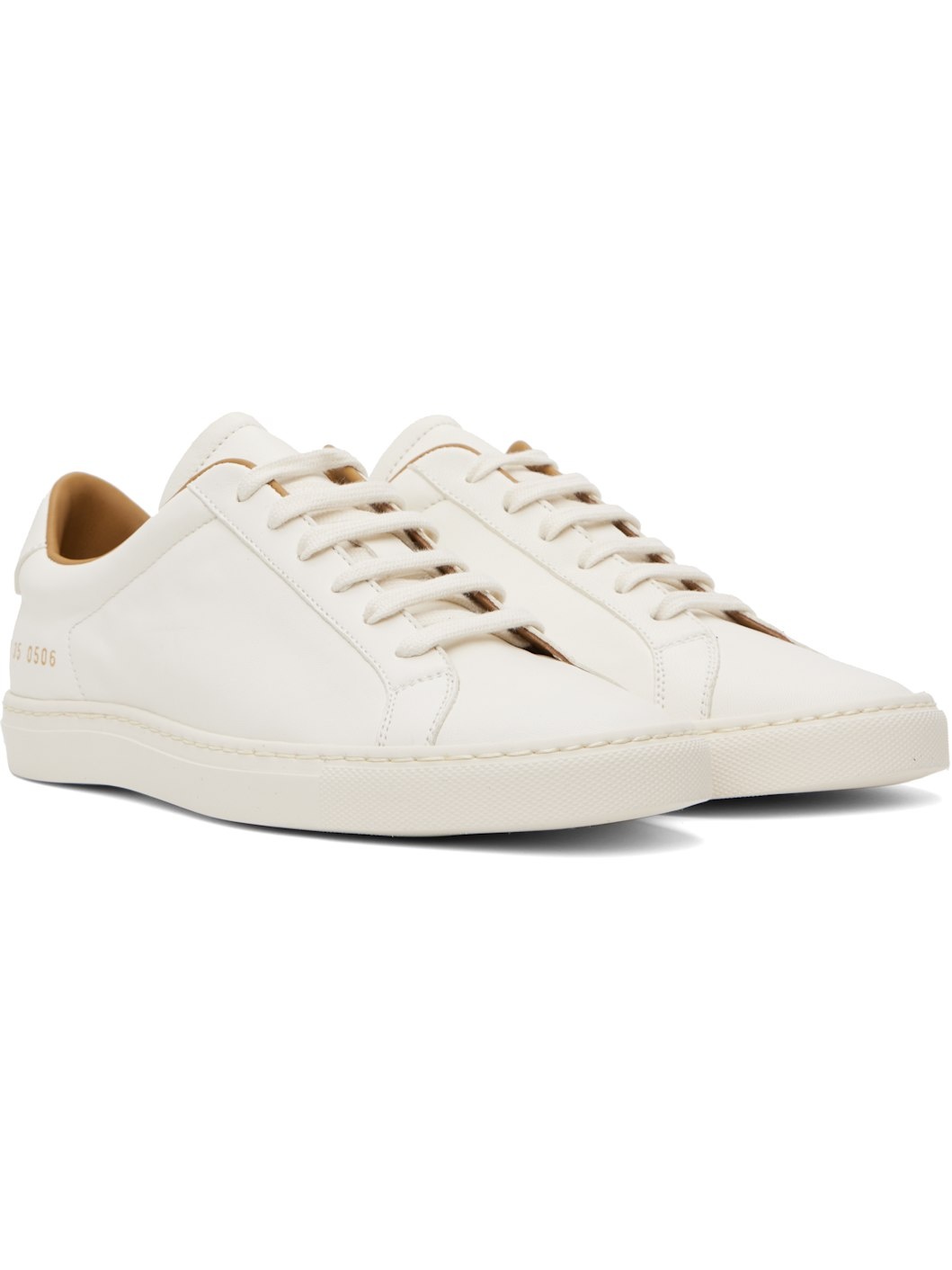 White Retro Summer Premium Sneakers - 4