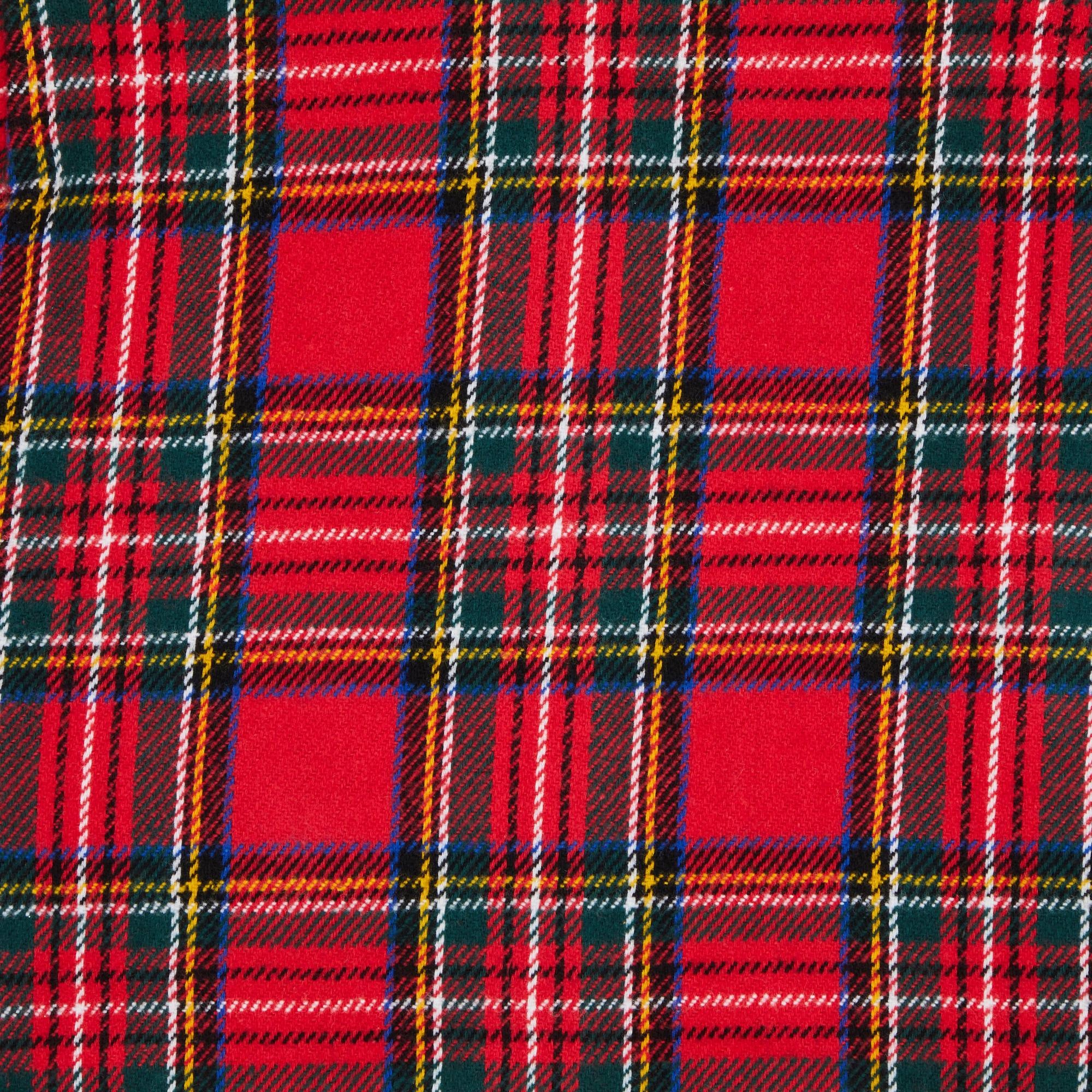 Supreme Tartan Flannel Hooded Shirt 'Red' - 3