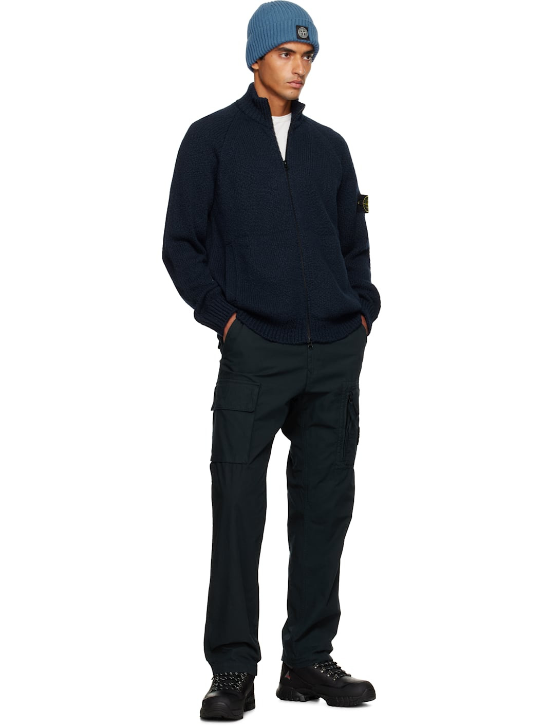 Navy 5100051 Wool Cardigan - 5