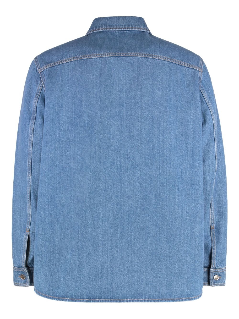 patch-pockets denim shirt - 2
