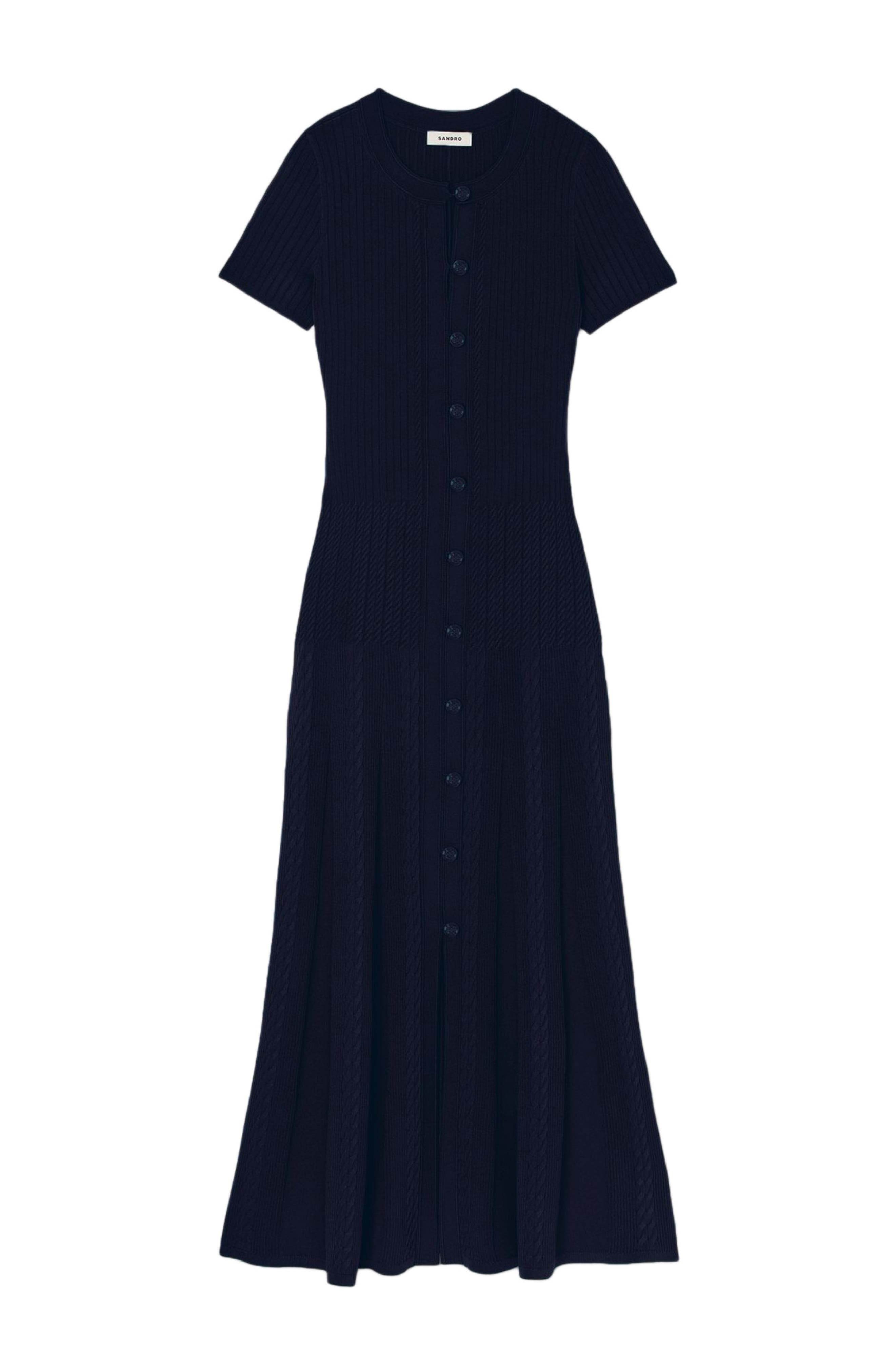 SANDRO Knit maxi dress in Navy Blue at Nordstrom - 5