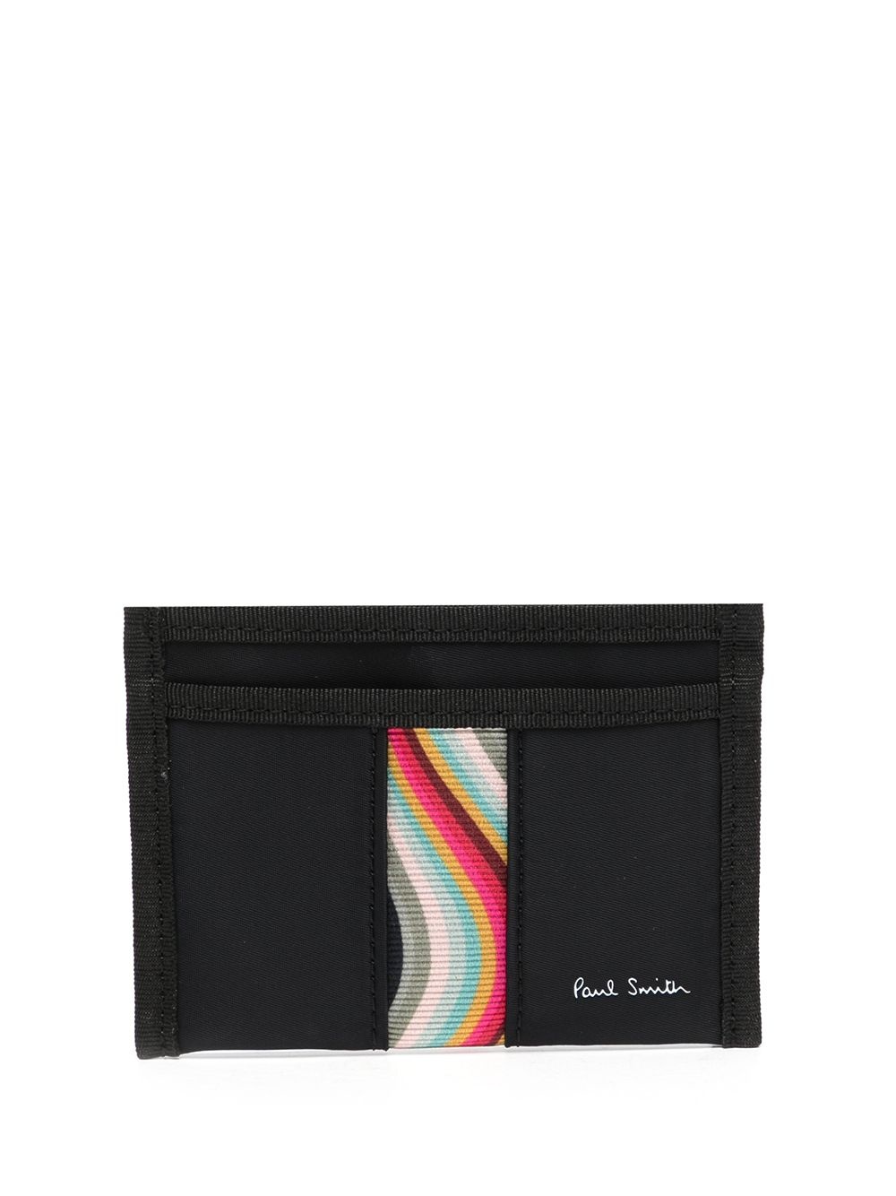 striped detail cardholder - 1