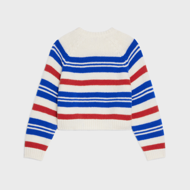 CELINE Crew neck sweater in Ribbed silk and cashmere outlook