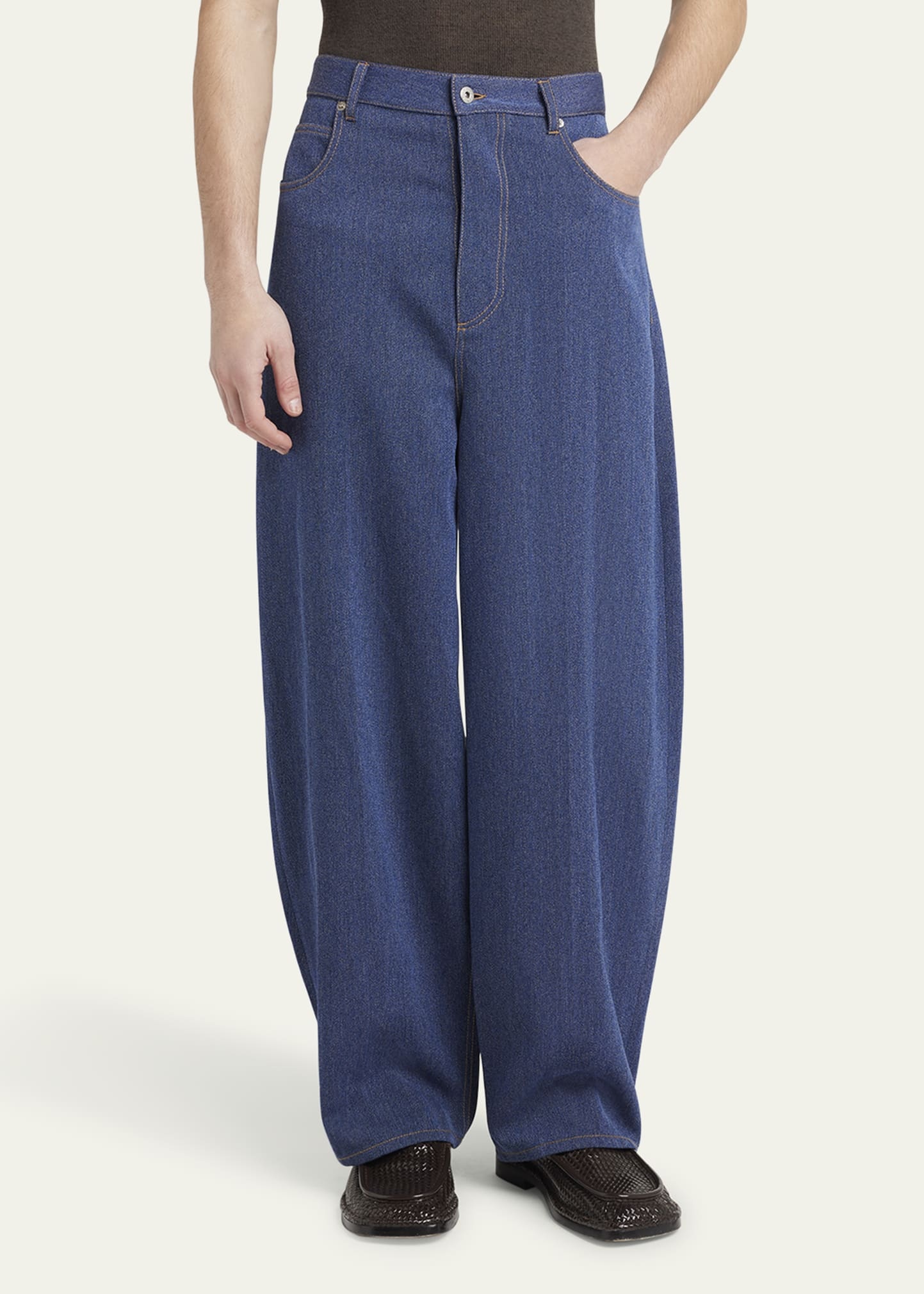 Men's Wide-Leg Drill Trousers - 4
