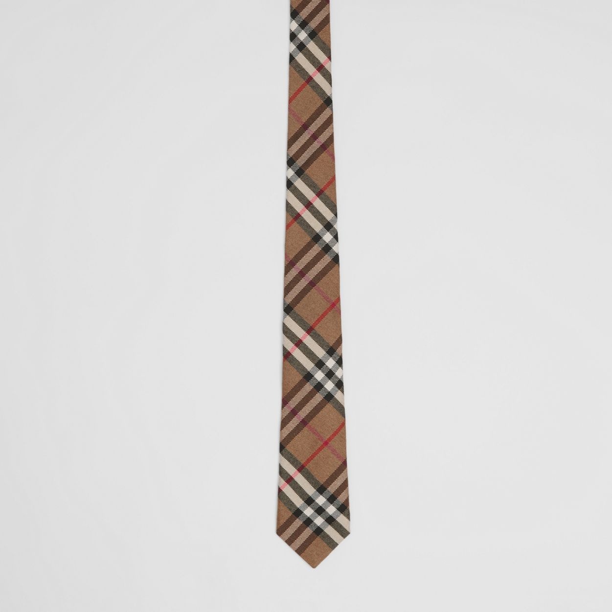 Classic Cut Check Cashmere Silk Tie - 1