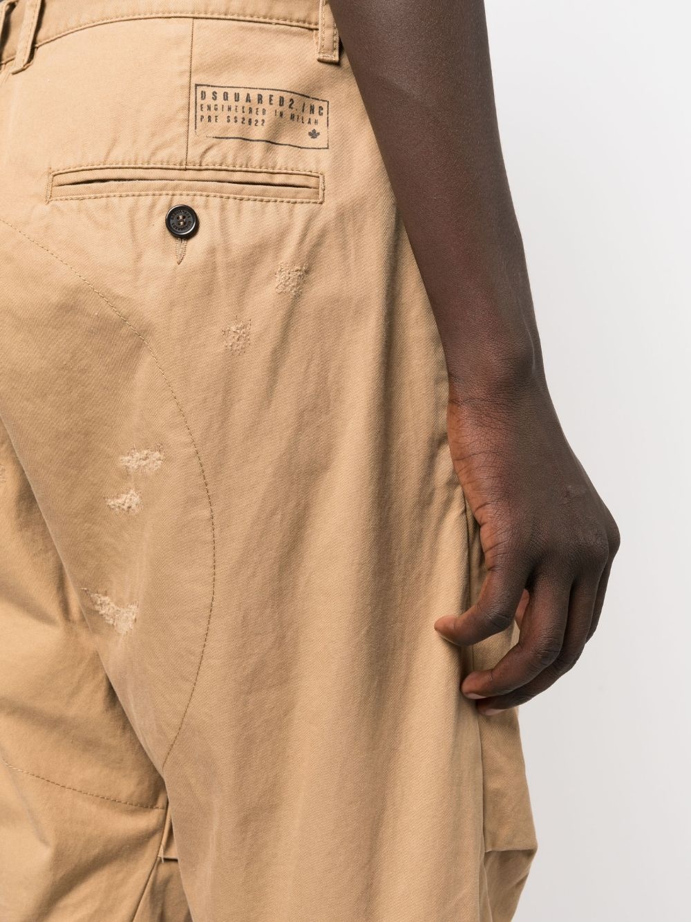 distressed tapered trousers - 5