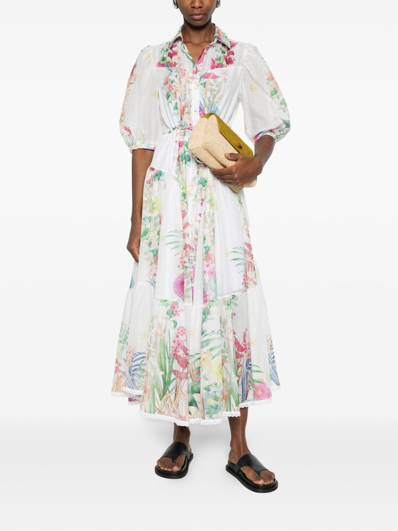 Charo Ruiz Criselle floral-detail tiered midi dress outlook