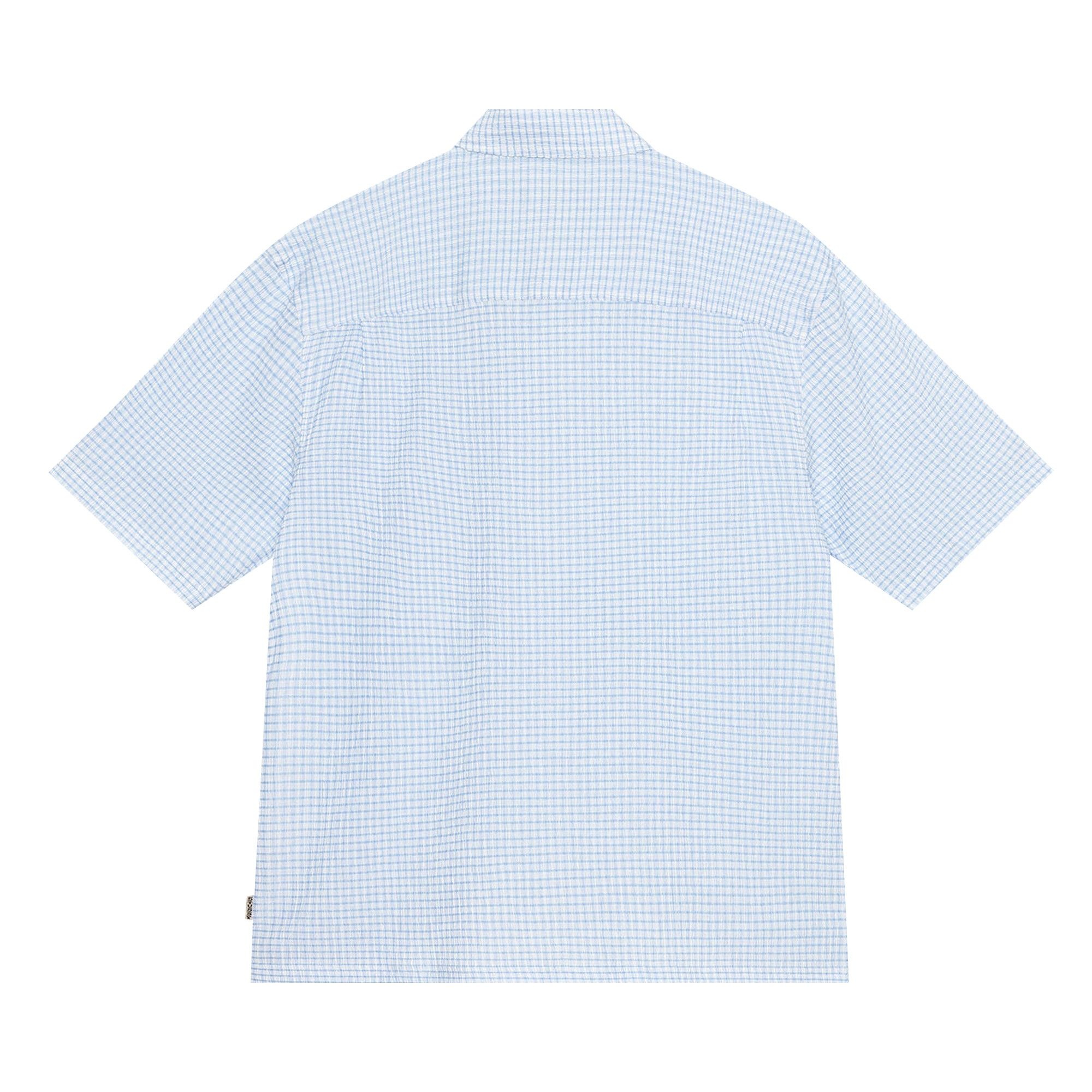 Stussy Boxy Flat Hem Crinkled Shirt 'Blue Check' - 2