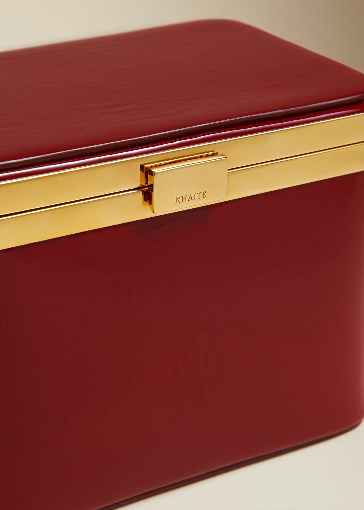 The Eloise Minaudière in Deep Red Patent Leather - 4