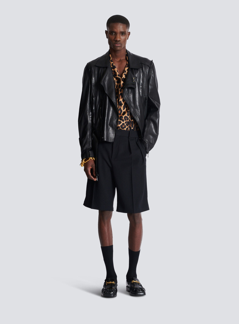 Balmain Leopard print silk pyjama shirt outlook