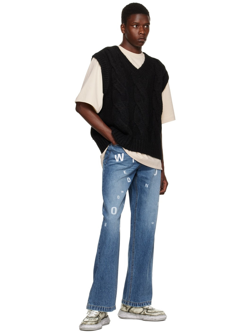 We11done Blue Printed Jeans outlook