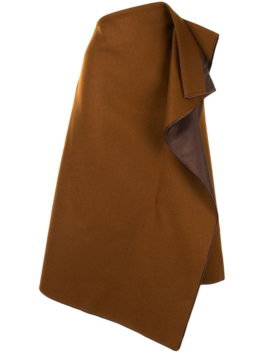 asymmetric draped skirt - 1