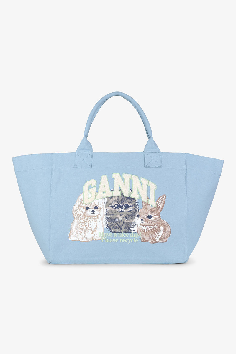 BLUE XXL ANIMAL PRINT TOTE 1