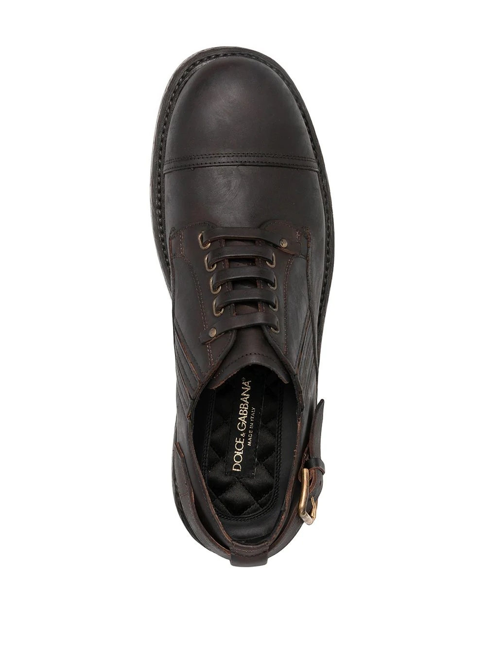 leather buckle Derby shoes - 4