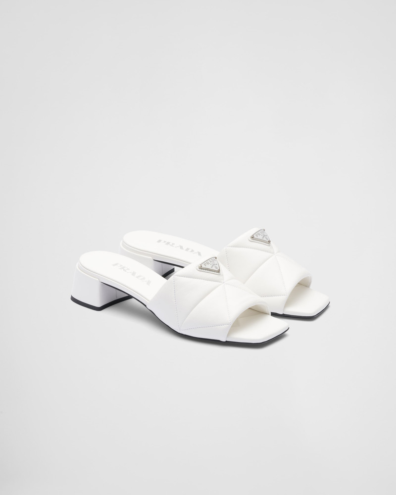 Quilted nappa leather slides 1