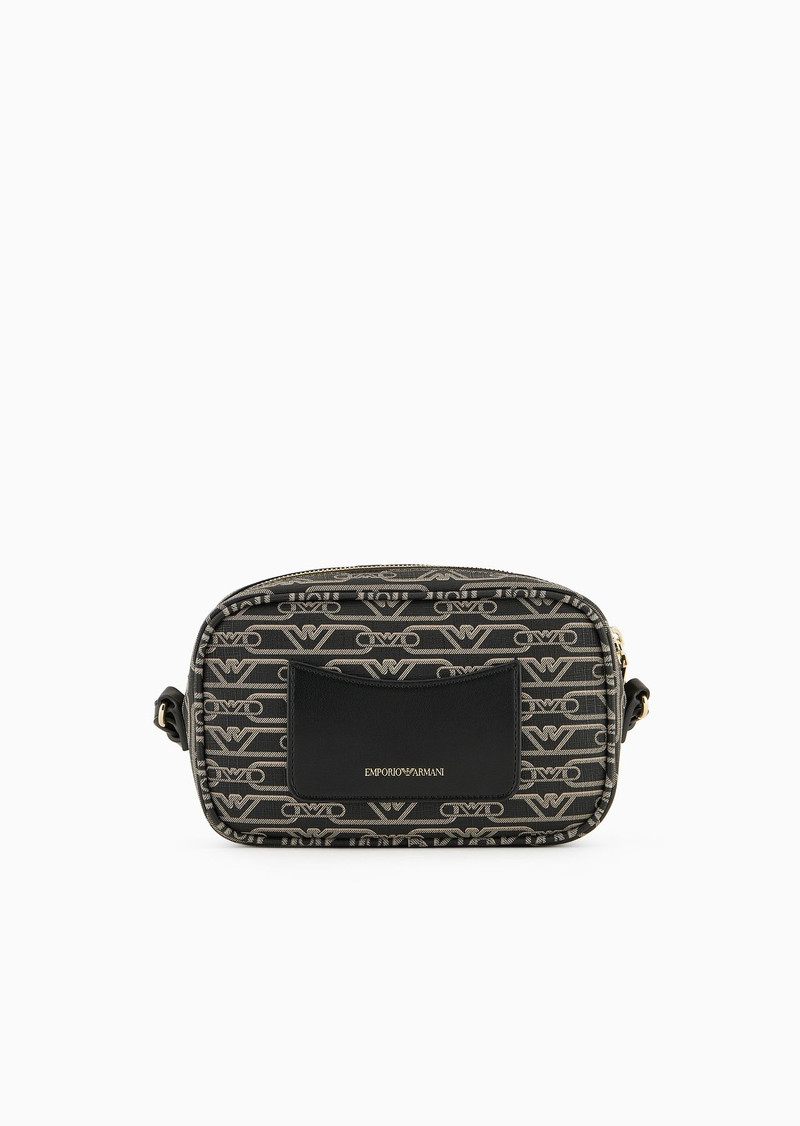 Camera case with shoulder strap and all-over monogram print 3
