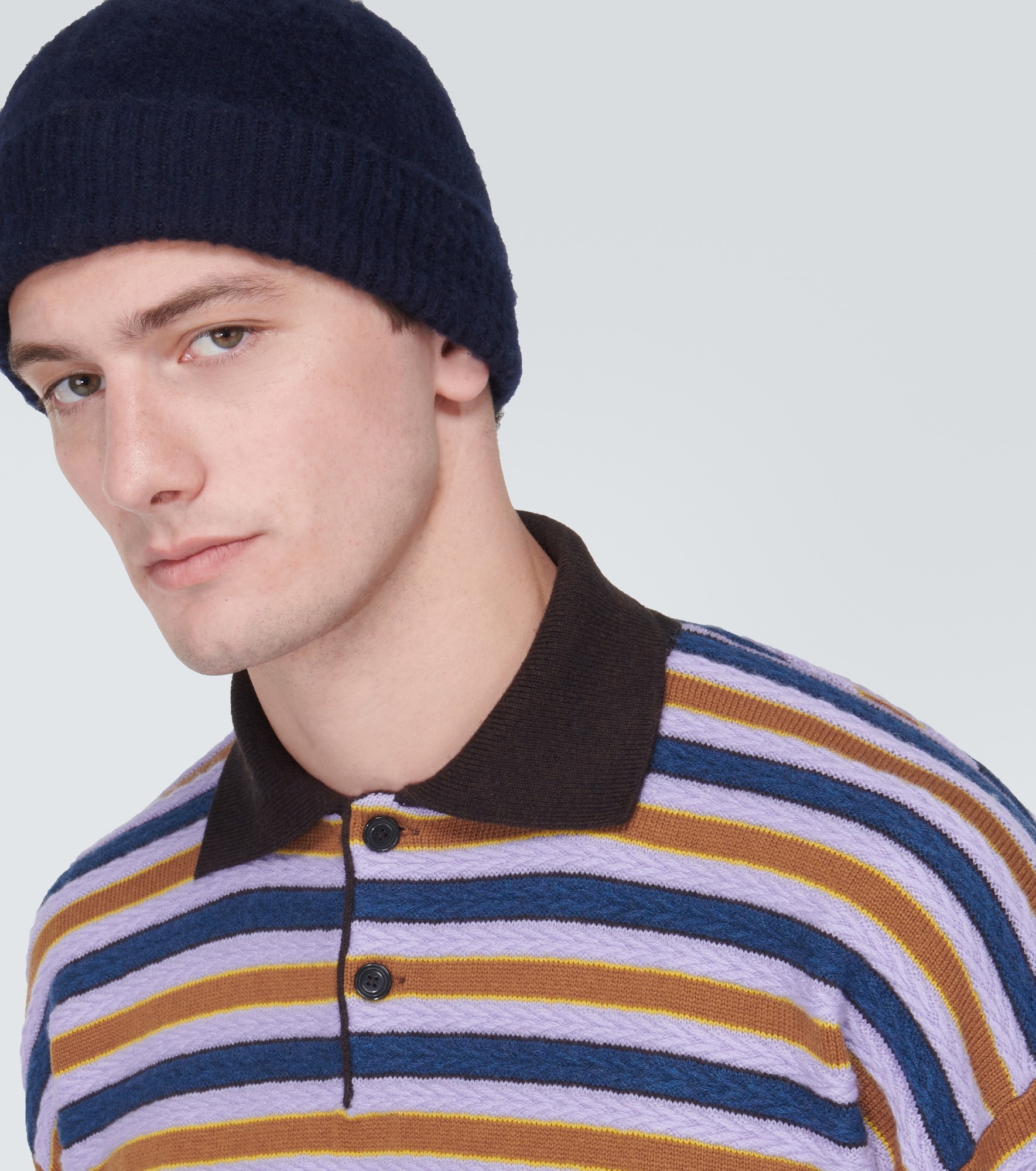 x The Elder Statesman cashmere and wool polo sweater - 6