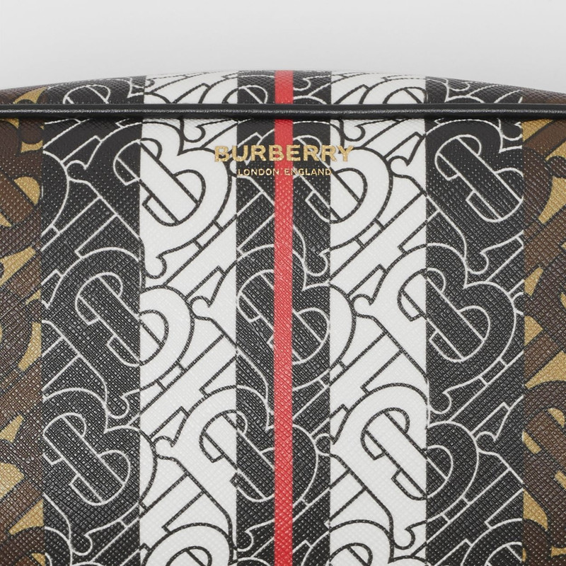 Burberry Monogram Stripe E-canvas Travel Pouch outlook