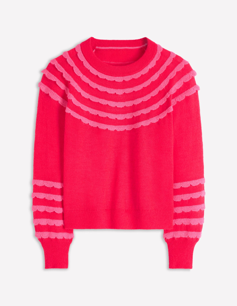 Alice Fluffy Raglan Jumper-Poppy Red 6