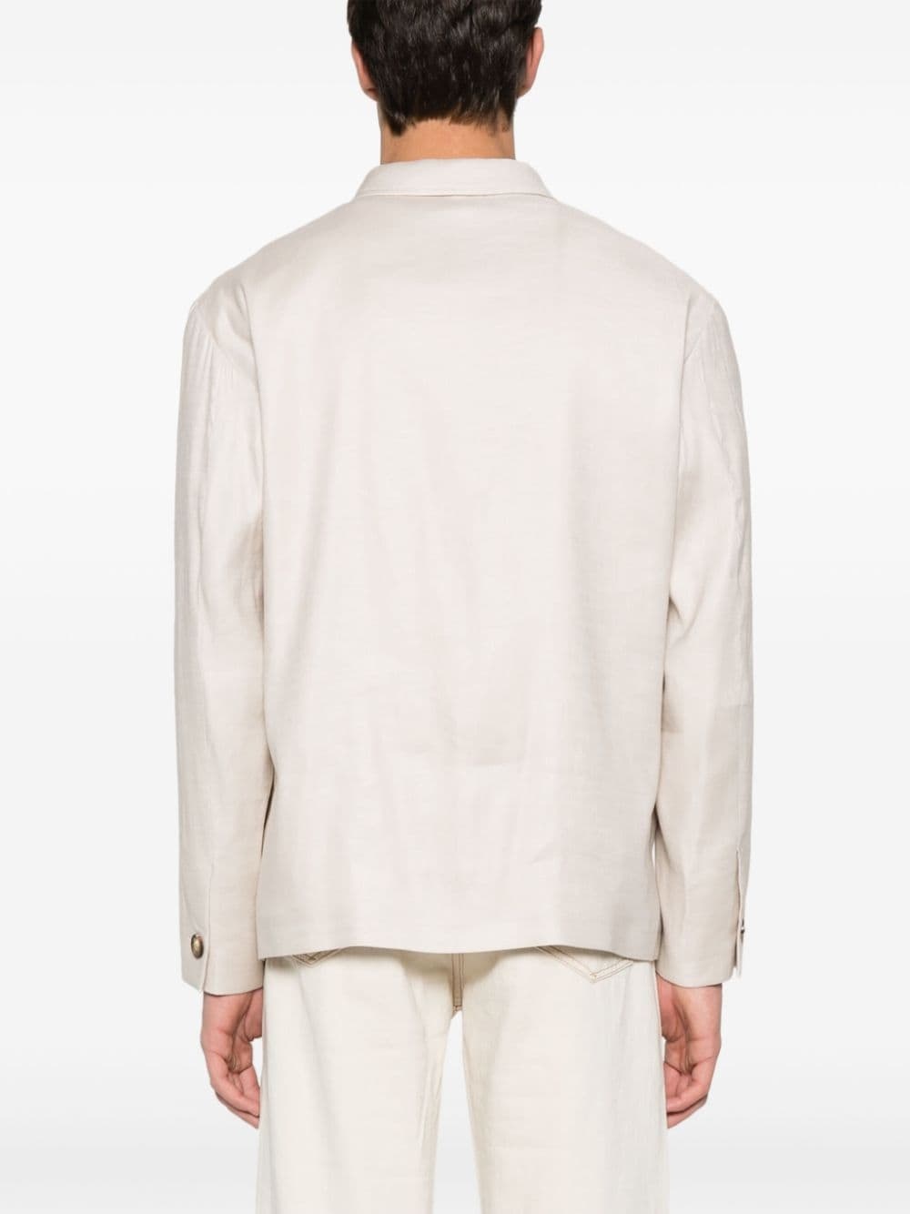 classic-collar shirt jacket - 4