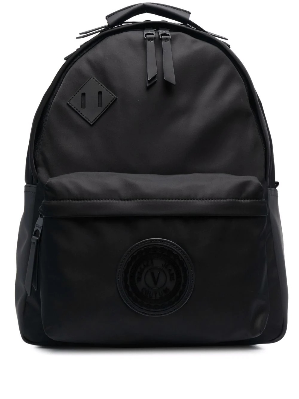 logo-patch zip-up backpack - 1