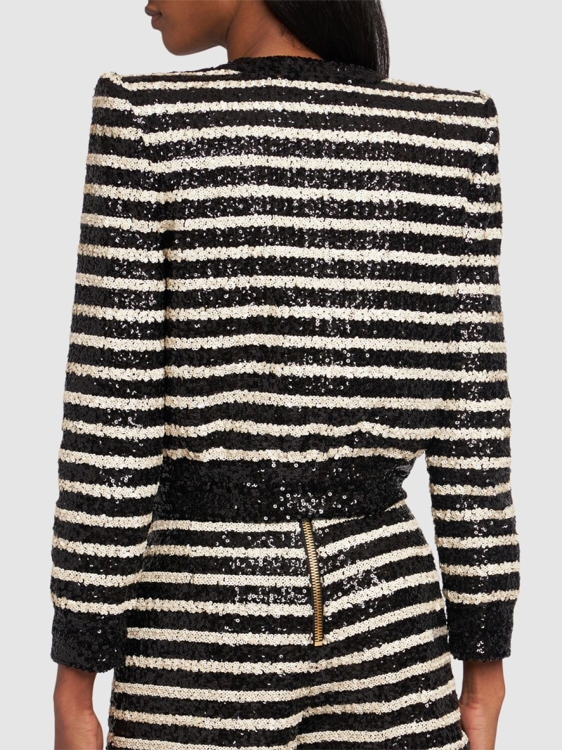 Striped sequined jacket - 3