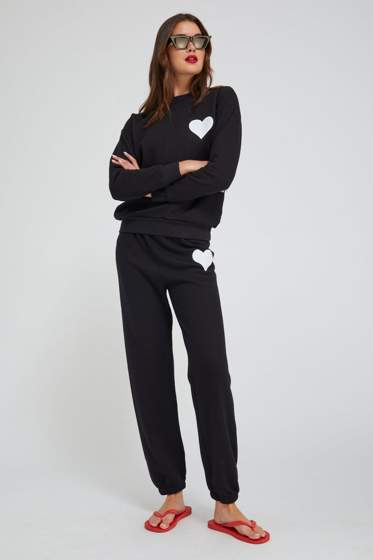 BLACK HEART SWEATPANTS - 3